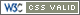W3C CSS Valid